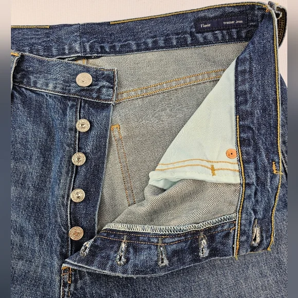 Citizens of Humanity Flavie Blue Rose High-Rise Wide-Leg Button Fly Size 29 - Picture 11 of 15